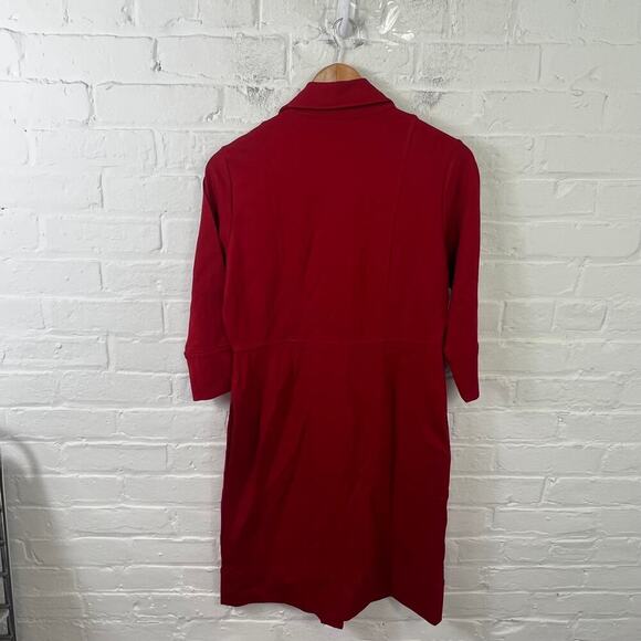 Talbots Women's Collared Neck Button Front Blazer 3/4 Sleeve Red Size 8 - Picture 2 of 5